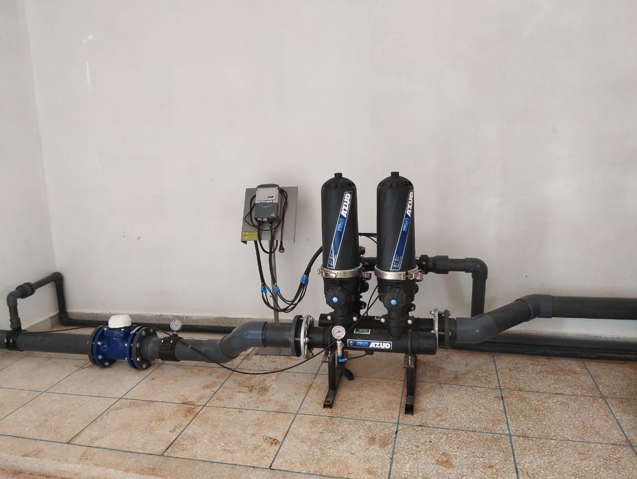 installation de station de tete, filtre à sable