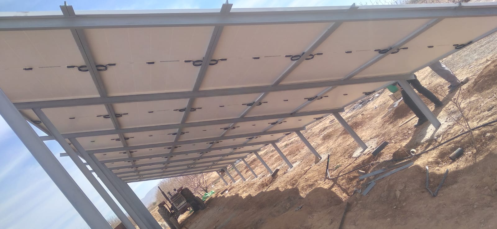 panneau solaire vu de dessous