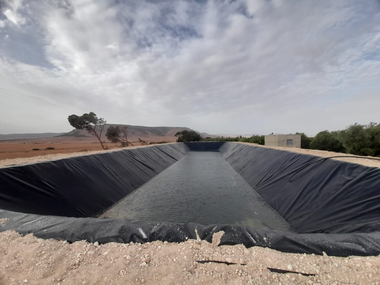 remplissage de bassin d'irrigation